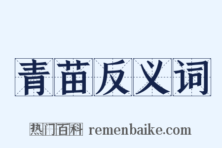 青苗反义词是什么意思的图片